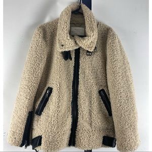 Faux Shearling Biker Jacket
